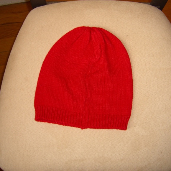 BRIGHT RED LOVE BEANIE HAT - Picture 2 of 3